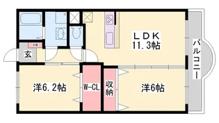 リバーサイドブライト【3階】の間取り