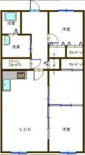 グローバル高田【5-E号室】の間取り