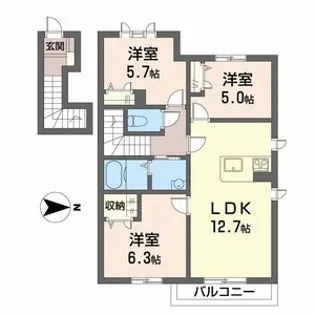 MAST COURT加古川南【2階】の間取り