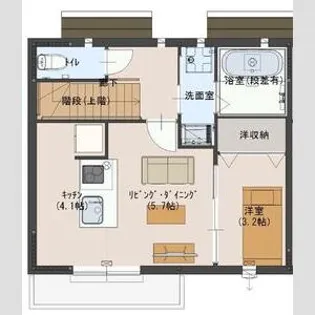 Kレジデンス駅前通Ⅱ【203号室】の間取り