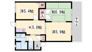 フレグランス小川【1階】の間取り