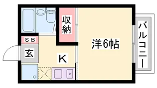 レッセフェール新在家【2階】の間取り