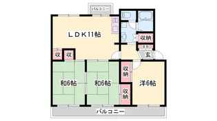 尾上グリーンハイツ F棟【405号室】の間取り