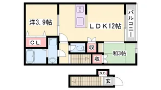 ピスカピスカ東二見B棟【207号室】の間取り