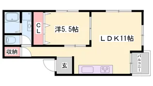 グランヴェール南車崎【4階】の間取り