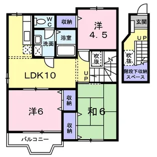 ガーデンハイツ大久保Ⅱ【2階】の間取り
