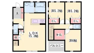 OA FLAT 西中島II【103号室】の間取り