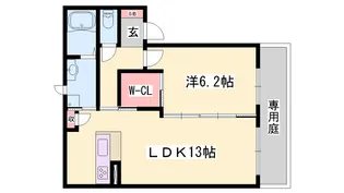 シャーメゾンかみや【1階】の間取り