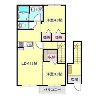 ETERNO FLEUR Ⅰ【2階】の間取り