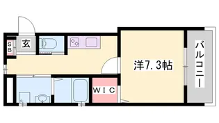 センチュリー粟津【201号室】の間取り
