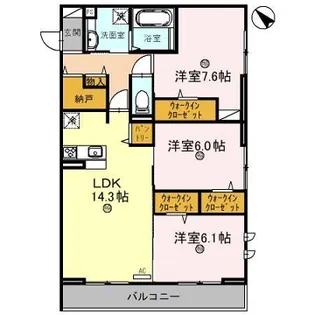 グラン セレーナ オオクボ【3階】の間取り