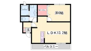 エレガントリヴ【1階】の間取り