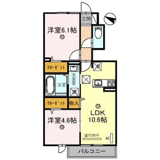ルートサンヨウ【1階】の間取り