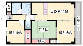 アパルト永良川【302号室】の間取り
