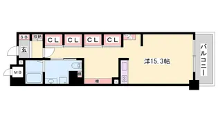 キャッスルコート西新町【608号室】の間取り