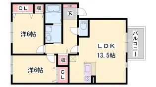 グランモア航 A棟【1階】の間取り