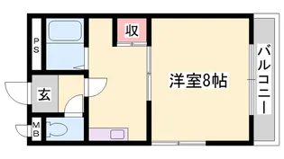 リバーパレス浜田【4階】の間取り