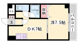 アルコ・ラ・カーサ佃町【7階】の間取り