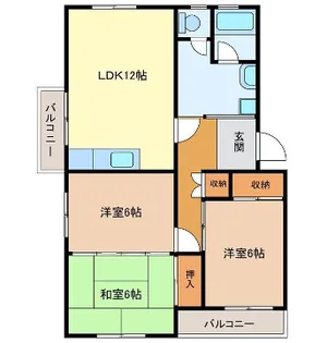 新神野住宅7号棟【101号室】の間取り