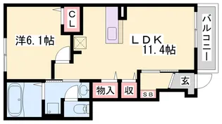 メイベリーナⅢ【1階】の間取り