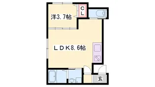 リープラスたつの大道【2階】の間取り