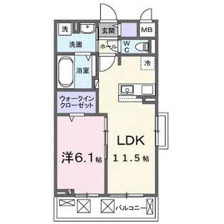 ヒカルサ東加古川【2階】の間取り