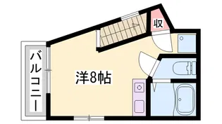 ベルフラワー岡町【101号室】の間取り