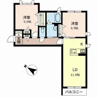 ラ・フォルテ 西明石【B201号室】の間取り