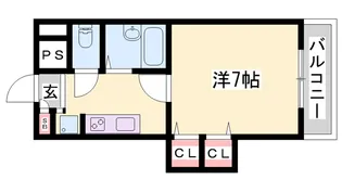ジュネス神屋町【302号室】の間取り