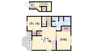 シャルマンヴィレッジ A【2階】の間取り