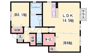 サニーハイム伊伝居【102号室】の間取り