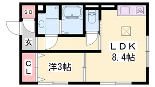 ラフィーネ亀山【306号室】の間取り