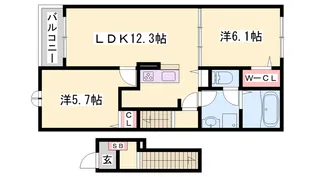 サウス・ヴィラ【202号室】の間取り