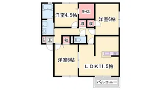 サンハイツ【2階】の間取り