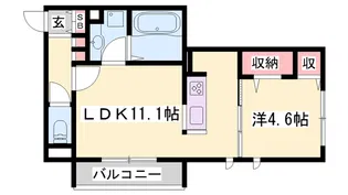 キャトルセゾン【205号室】の間取り