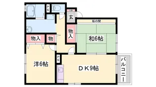 リバーコートA【1階】の間取り