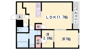 ロジェオークラ【301号室】の間取り