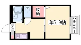 フレンドリー 上中【2階】の間取り
