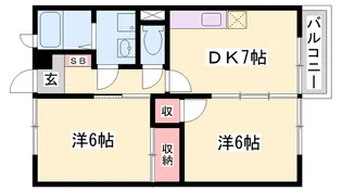 シャロム【104号室】の間取り