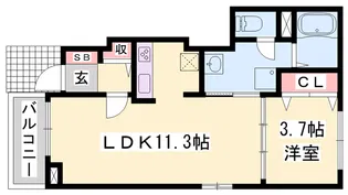 K&YⅠ【1階】の間取り