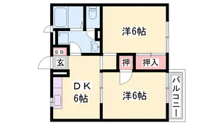 シャローガーデン【1階】の間取り