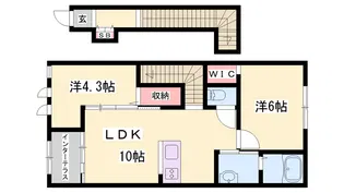 ハピネス【201号室】の間取り