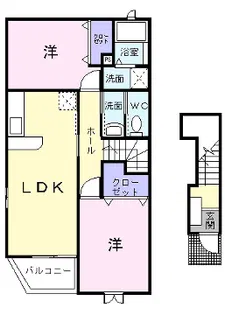 グラディートⅡ【2階】の間取り