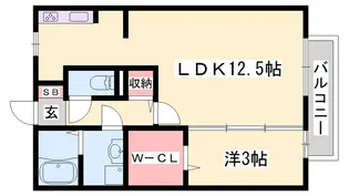 ラフレシールA棟【208号室】の間取り