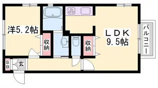 グレース古川 A棟【A201号室】の間取り