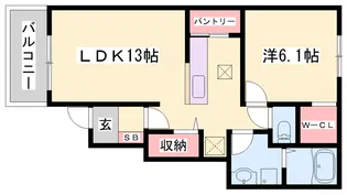 カルムヴィラ和Ⅱ【1階】の間取り