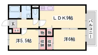 サンフォーレストA【1階】の間取り