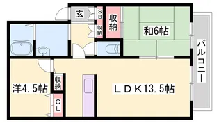 メゾングレーヌ【1階】の間取り