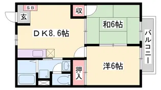 アベニュー延末【2階】の間取り