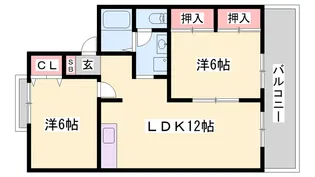 プレステージ21 B棟【201号室】の間取り